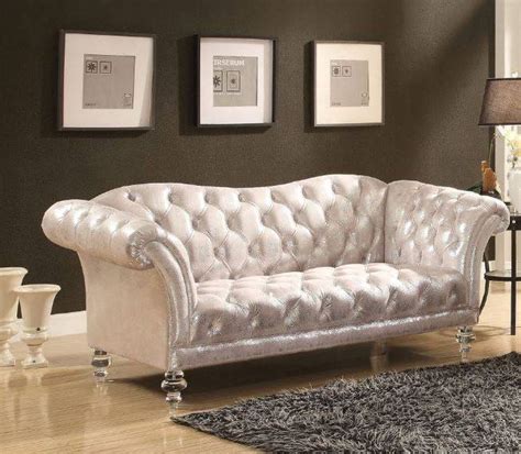 Dixie Loveseat in Metallic Silver 